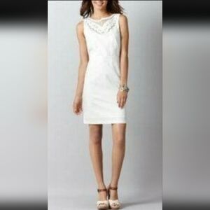 Ann Taylor Loft White Linen Dress Size 4